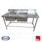 Lavafondos 2 Depósitos Secador Derecho 190x60 cms. ITA