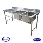 Lavafondos 2 Recipientes Secador Izquierdo 145x60x90 cm. Ecobeck