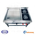 Lonchera 2 funciones, Churrasquera 60x60 cm. 2 Fogones 30x30 cm. Gastromaq - Imagen 2