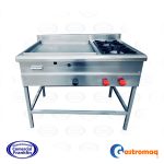 Lonchera 2 funciones, Churrasquera 60x60 cm. 2 Fogones 30x30 cm. Gastromaq