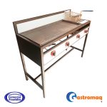 Lonchera 2 funciones freidora-churrasquera 40x90 cm. 3 quemadores Gastromaq