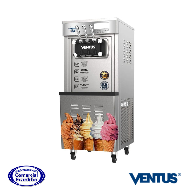 Máquina-De-Helados-Soft-25-lts.-Pedestal-Ventus Máquina De Helados Soft 25 lts. Pedestal Ventus - Imagen 1
