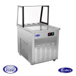 Máquina para helado tailandés 4 depósitos plancha 50x50 cm. Ecobeck