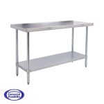 Mesón De Trabajo 140x60 cm. Centro Full Acero Inoxidable CVC