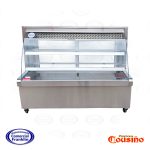 Mesón Refrigerado 1,5 mts. Vidrio Curvo Acero Inoxidable Termopanel Cousiño - Imagen 2