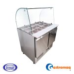 Mesón Saladette 10 Depósitos 2 Puertas Cúpula Vidrio Gastromaq - Imagen 2