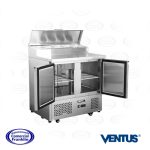 Mesón Saladette 2 Puertas Cubierta Acero Inoxidable Ventus - Imagen 2