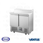 Mesón Saladette 2 Puertas Cubierta Acero Inoxidable Ventus