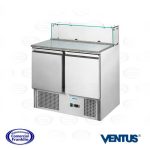 Mesón Saladette 2 Puertas Mármol Vidrio Benefit Ventus