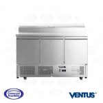 Mesón Saladette 3 Puertas Cubierta Acero 7 Depósitos Ventus