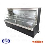 Mesón Vitrina Refrigerada Curva Acero 2 mt. Cousiño