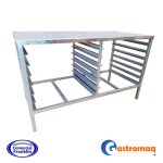 Mesón de Trabajo 140x65x90 cms. Con Bandejero Gastromaq