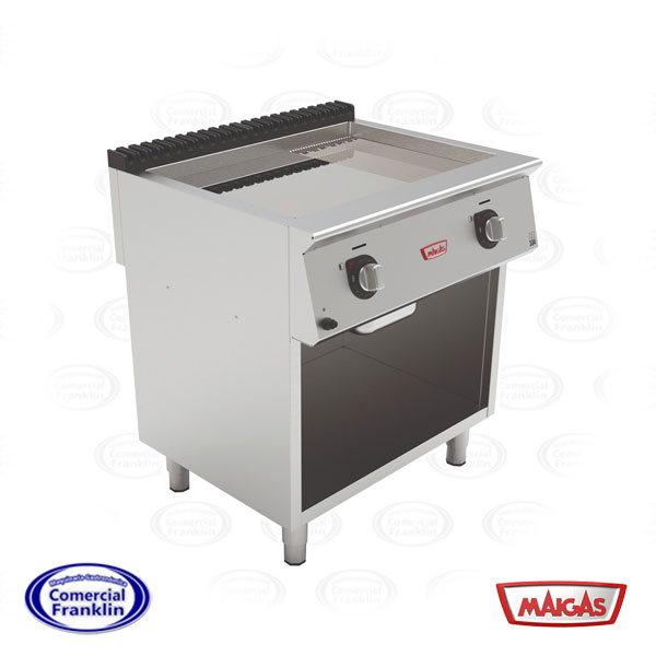 Plancha-Churrasquera-Mixta-CR800-Maigas-1.jpg Plancha Churrasquera Mixta CR800 Maigas - Imagen 1