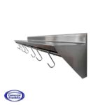 Repisa Mural 140x30 cm. Acero Con Ganchos CVC