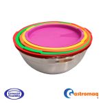 Set bowl acero con tapa 5 piezas Gastromaq