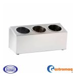 Soporte Organizador Para Cubiertos 3 Dépositos Acero Inoxidable Gastromaq