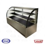 Vitrina Pastelera 2 mts. Vidrio Curvo 3 Niveles Maigas