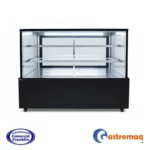 Vitrina Pastelera 3 Niveles Negra 1.5 mts. Cuadrada Gastromaq