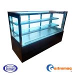 Vitrina Pastelera 3 Niveles Negra 1.5 mts. Cuadrada Gastromaq - Imagen 2