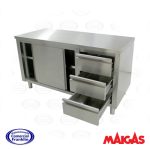 Mesón Trabajo 660 X 1500 2 Puertas, 3 Cajones Maigas - Imagen 2