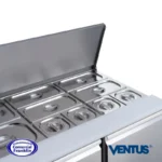 Mesón Saladette 3 Puertas Refrigerado 14 Depósitos Benefit Ventus - Imagen 4