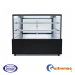 Vitrina Pastelera 3 Niveles Negra 1.2 mts. Cuadrada Gastromaq