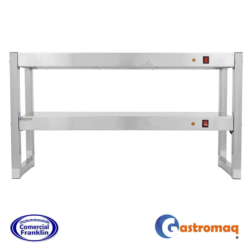 Repisa-Calefactora-120-cm.-2-Niveles-Gastromaq-4 Repisa Calefactora Infrarroja 120 cm. 2 Niveles Gastromaq - Imagen 1